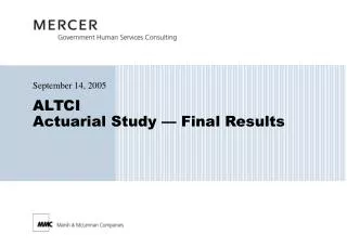 ALTCI Actuarial Study — Final Results
