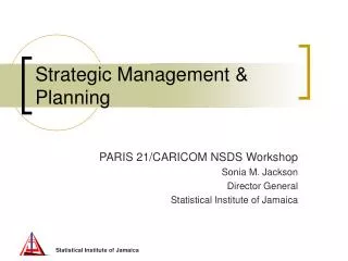 Strategic Management &amp; Planning