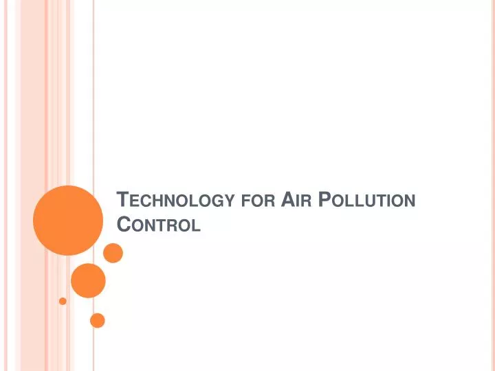 technology for air pollution control