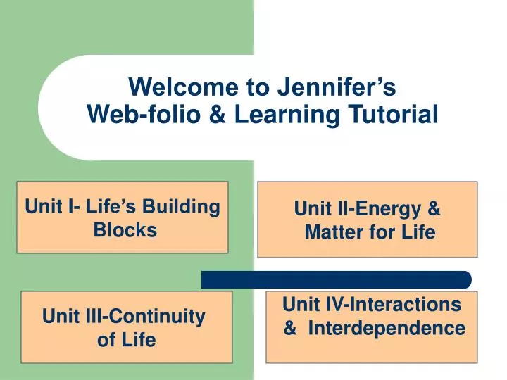 welcome to jennifer s web folio learning tutorial