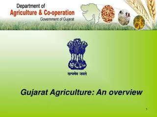 Gujarat Agriculture: An overview