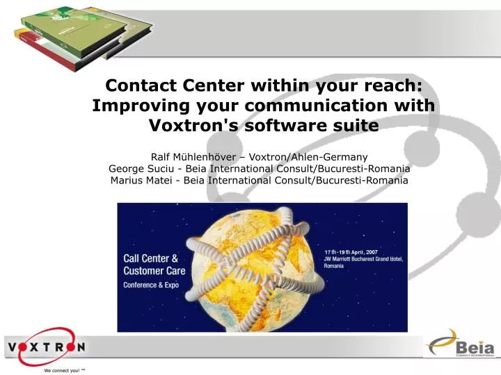 contact center within your reach improving your communication with voxtron s software suite
