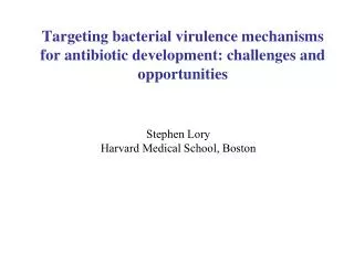 Targeting bacterial virulence mechanisms for antibiotic development: challenges and opportunities
