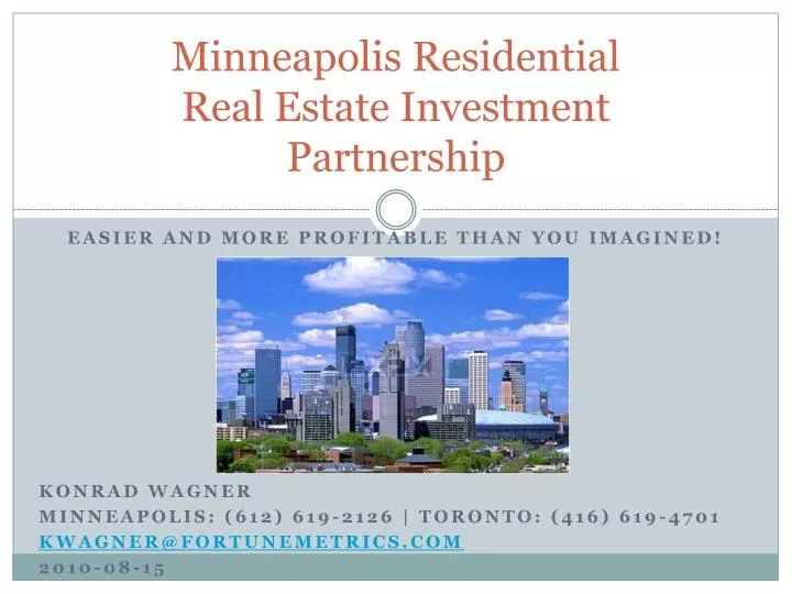 minneapolis residential real estate investment partnership