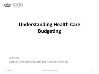 Understanding Health Care Budgeting