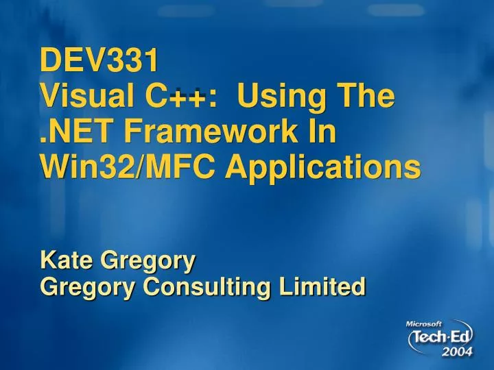 dev331 visual c using the net framework in win32 mfc applications