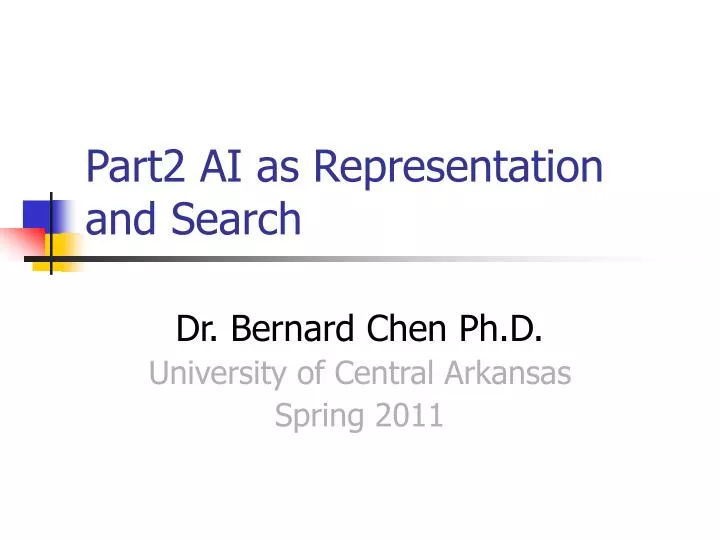 part2 ai as representation and search