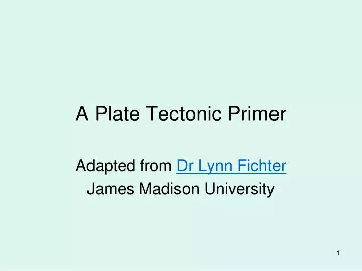 a plate tectonic primer