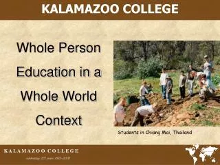 Whole Person Education in a Whole World Context