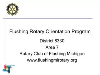 Flushing Rotary Orientation Program
