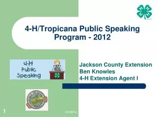 4-H/Tropicana Public Speaking Program - 2012