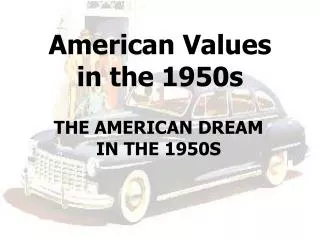 American Values in the 1950s