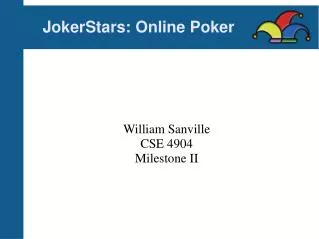 JokerStars: Online Poker