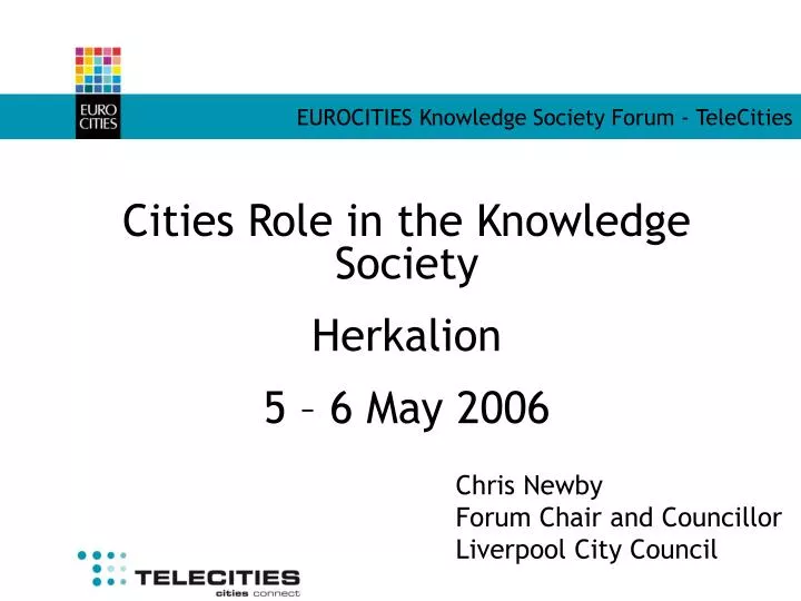 eurocities knowledge society forum telecities