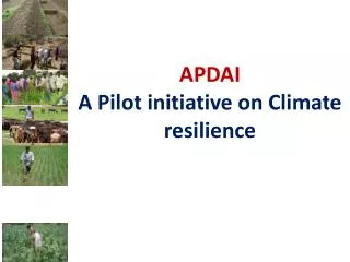 APDAI A Pilot initiative on Climate resilience