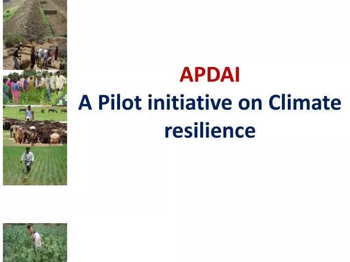 apdai a pilot initiative on climate resilience
