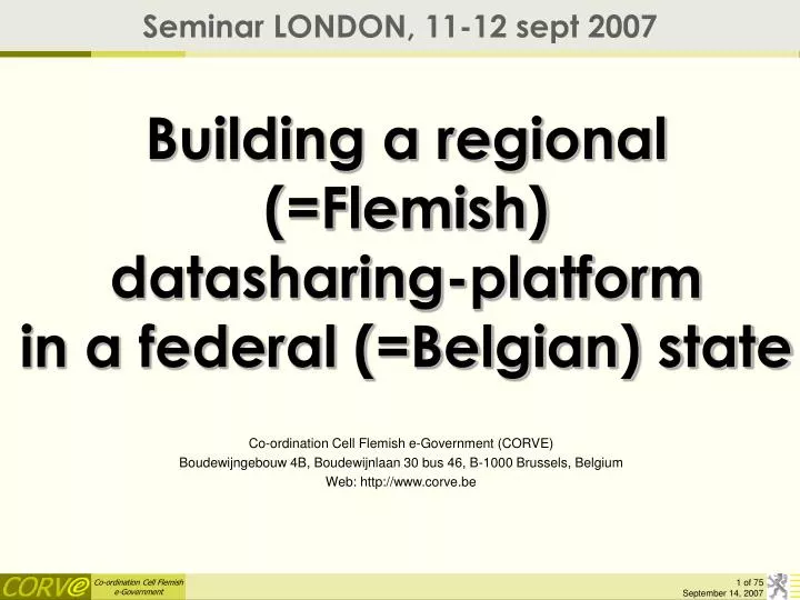 building a regional flemish datasharing platform in a federal belgian state