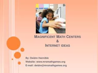 Magnificent Math Centers &amp; Internet ideas