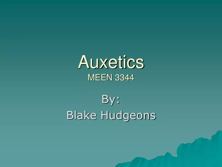 auxetics meen 3344