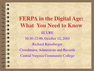 FERPA in the Digital Age: What You Need to Know