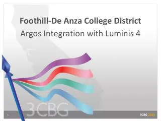 Foothill-De Anza College District Argos Integration with Luminis 4