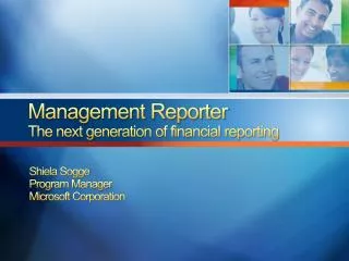 Management Reporter The next generation of financial reporting