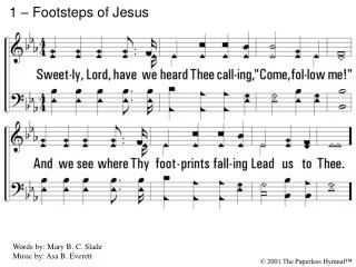 1 – Footsteps of Jesus