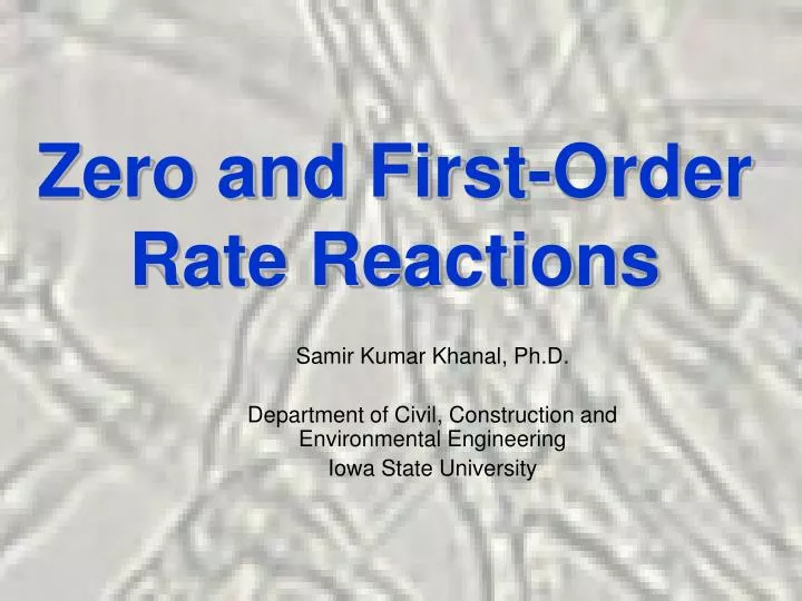 zero and first order rate reactions