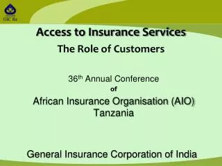 36 th Annual Conference of African Insurance Organisation (AIO) Tanzania