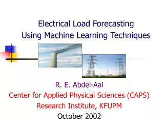 Electrical Load Forecasting Using Machine Learning Techniques