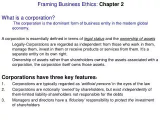 Framing Business Ethics: Chapter 2