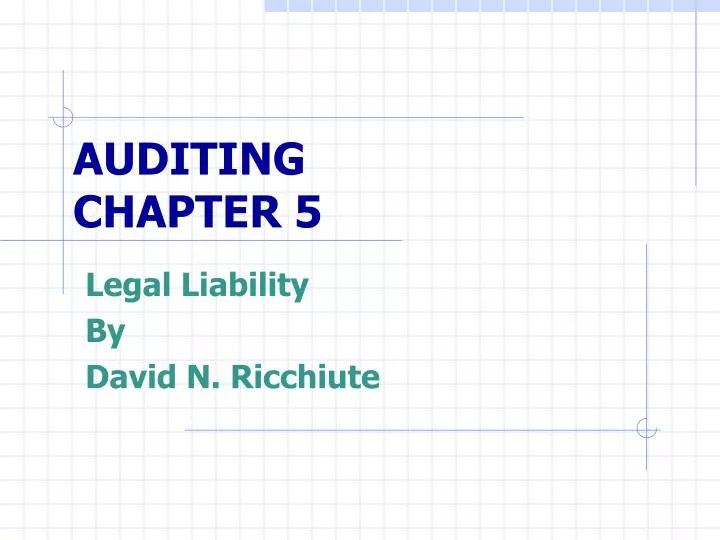 auditing chapter 5