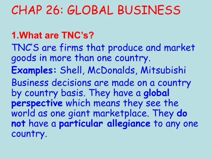 chap 26 global business
