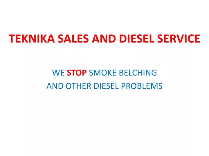 teknika sales and diesel service
