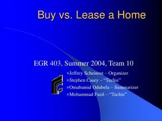 Buy vs. Lease a Home