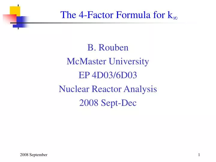 the 4 factor formula for k