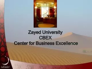 Zayed University CBEX Center for Business Excellence