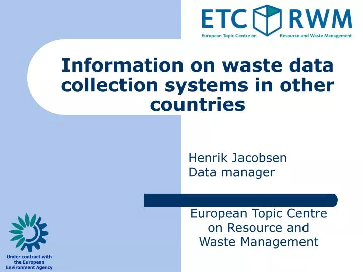 information on waste data collection systems in other countries