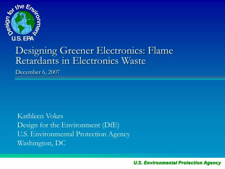 designing greener electronics flame retardants in electronics waste december 6 2007