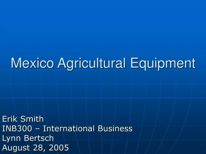 mexico agricultural equipment