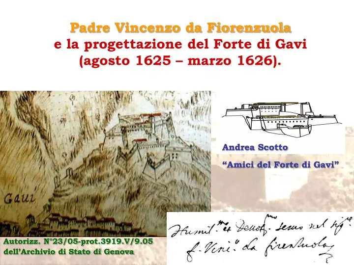 padre vincenzo da fiorenzuola e la progettazione del forte di gavi agosto 1625 marzo 1626