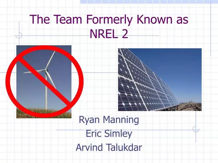 the team formerly known as nrel 2