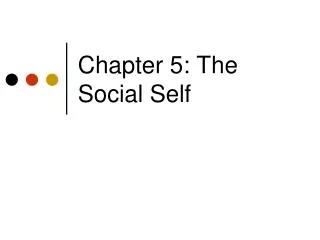 Chapter 5: The Social Self