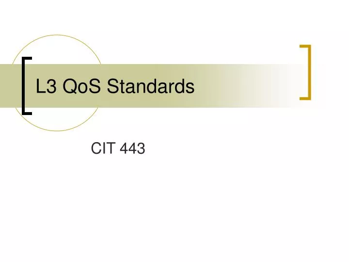 l3 qos standards