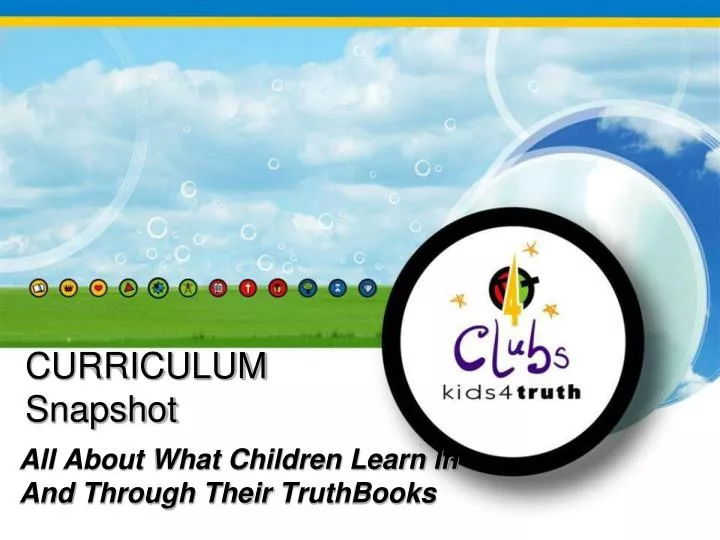all about what children learn in and through their truthbooks