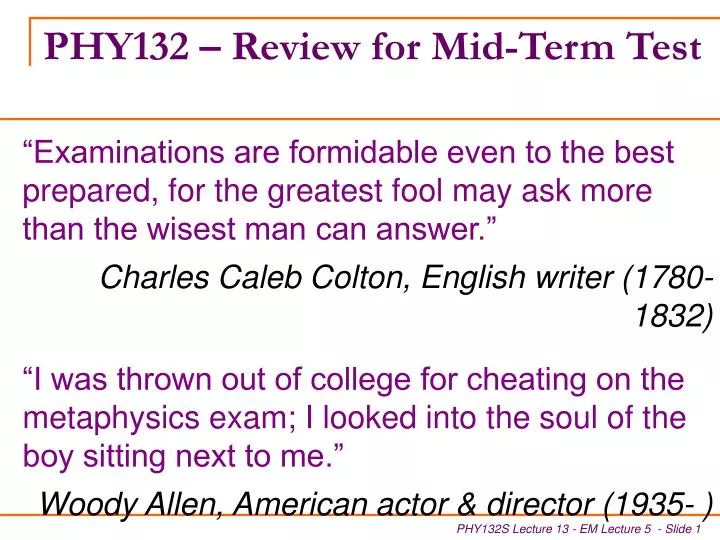 phy132 review for mid term test