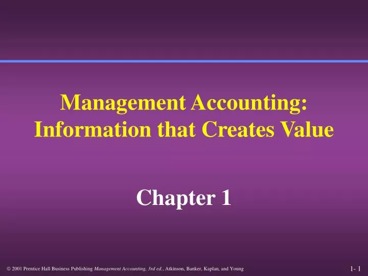 management accounting information that creates value