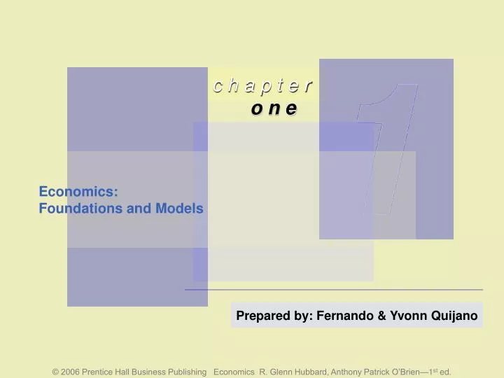 economics foundations and models