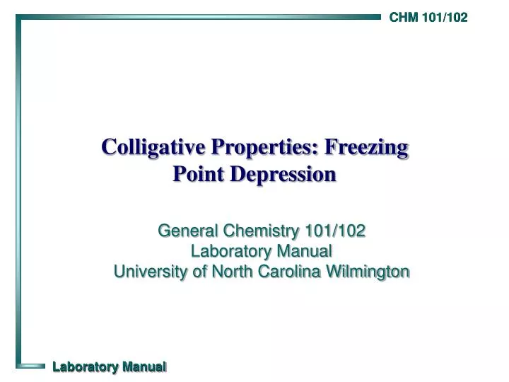 colligative properties freezing point depression