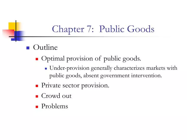 chapter 7 public goods